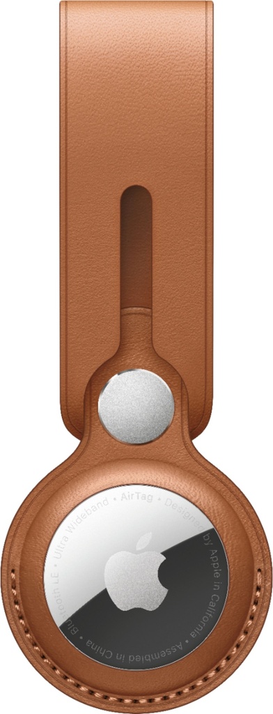 AirTag Leather Loop - Saddle Brown