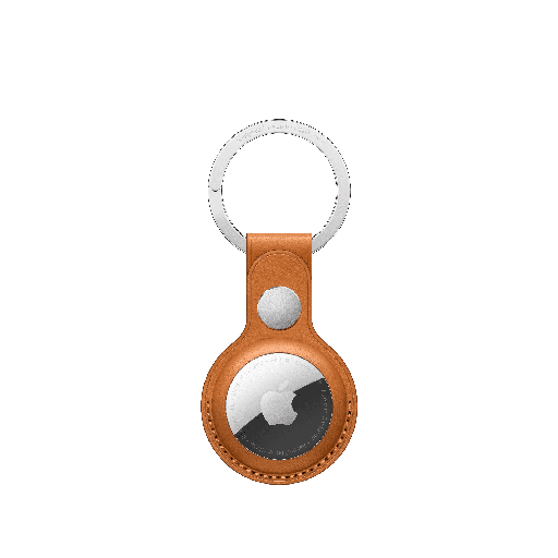 [MMFA3ZM/A] AirTag Leather Key Ring - Golden Brown